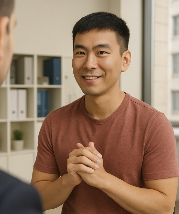 一個自信且能面對他人的人
